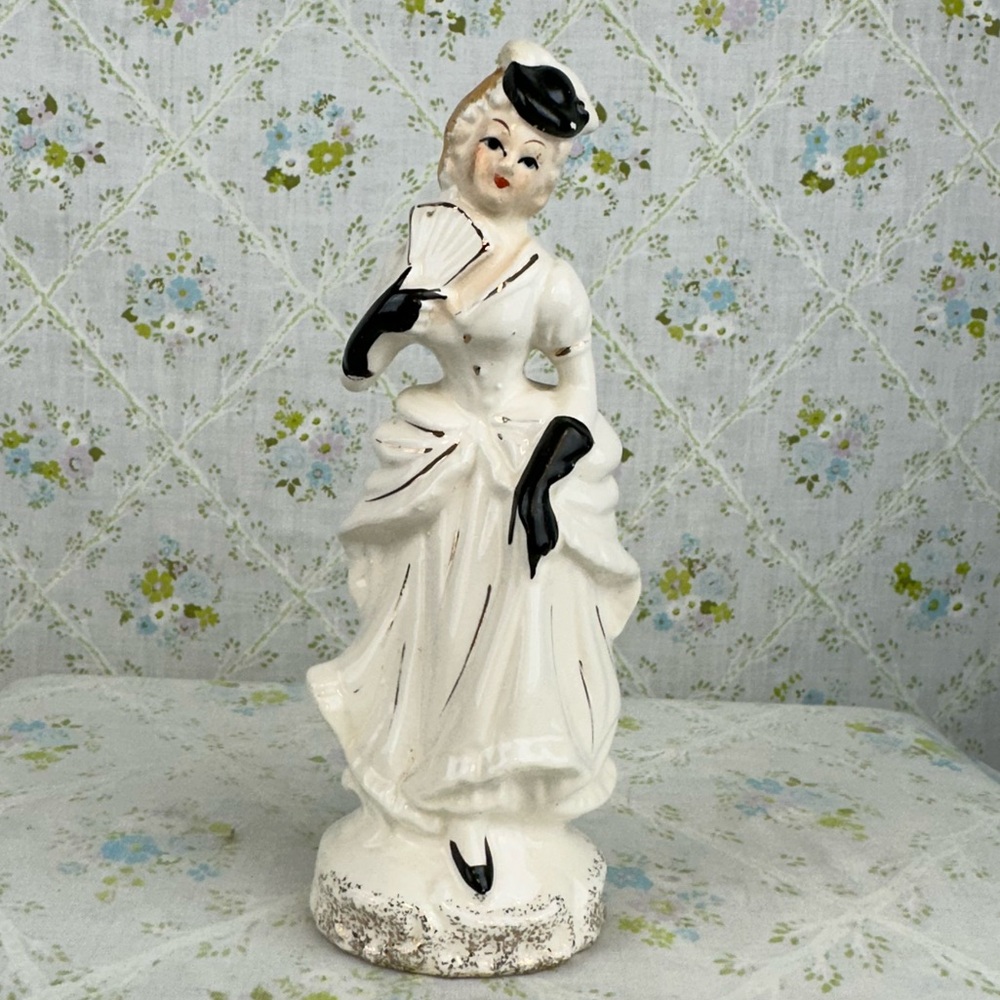 Vintage Ceramic Japan Victorian Lady Figurine